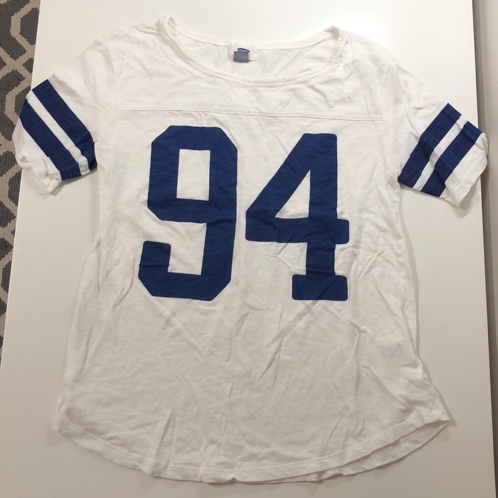 White short sleeve shirt, jersey look cotton